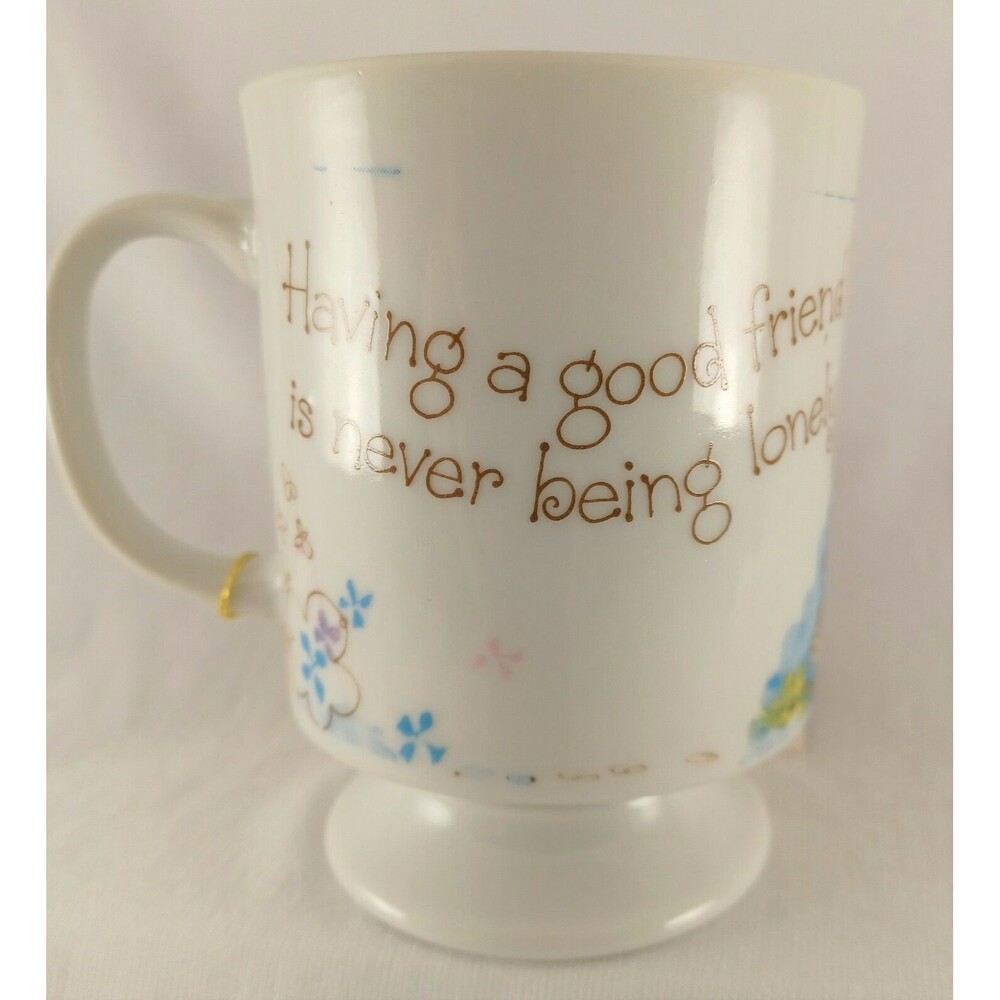 Vintage Gibson Happiness Coffee Tea Cup Little Boy Frog Rabbit Slingshot 70s - Picture 3 of 7